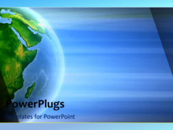 PowerPoint Template - Global video template of Earth roating with light shining on it.